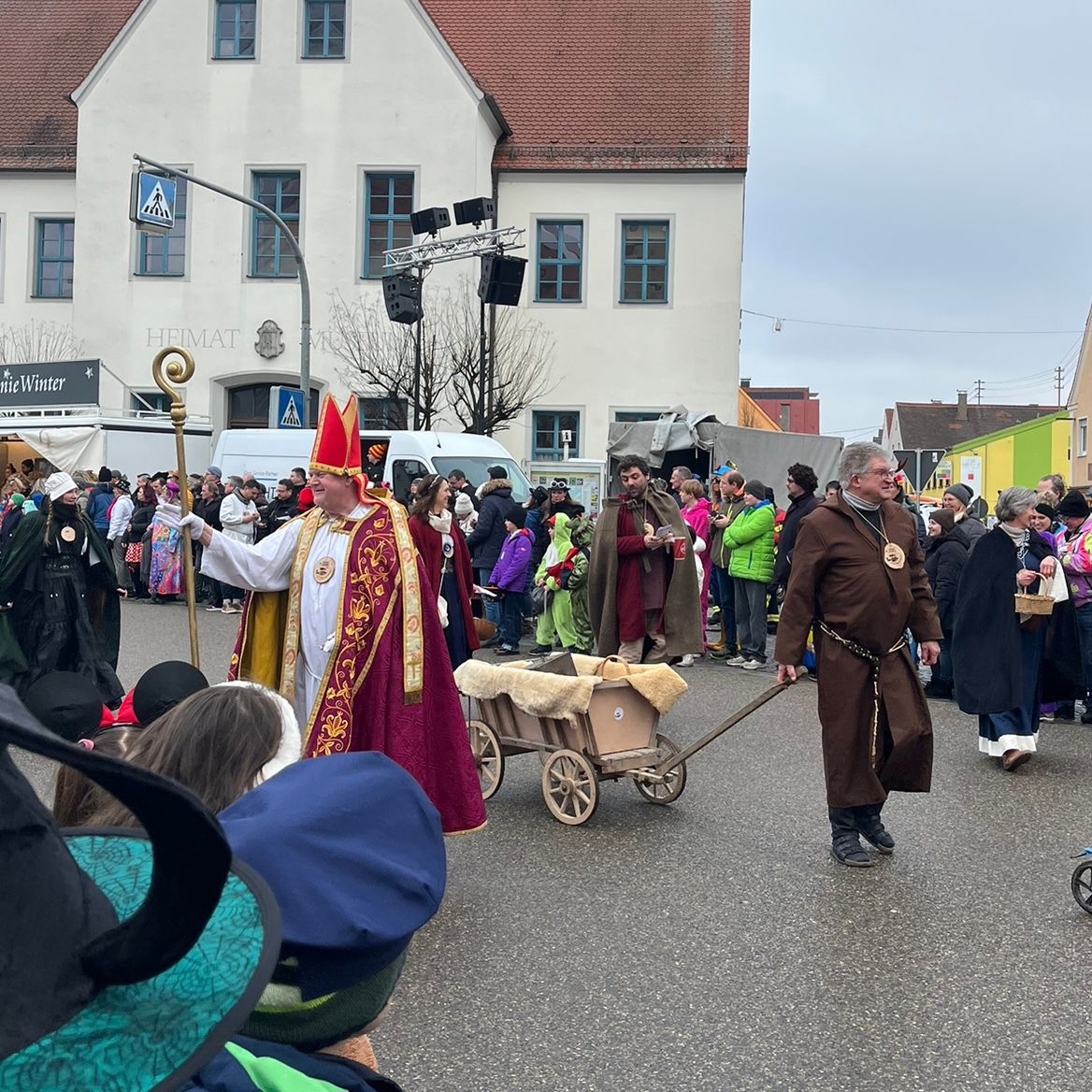 Beim Faschingsumzug in Höchstädt waren wir als bunte Truppe dabei